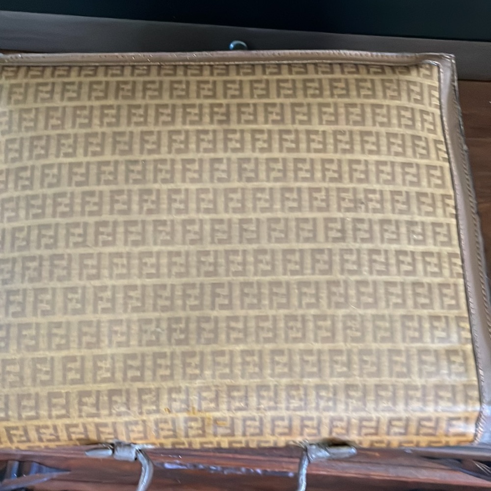 100 Vintage Fendi Briefcase Canvas Monogram Gem
